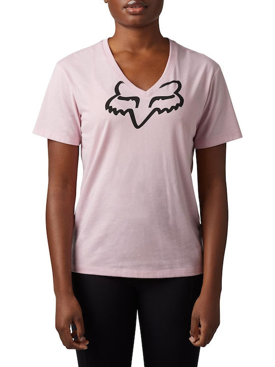 Fox Boundary Damen T-Shirt mit V-Ausschnitt Rosa