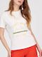 Damen Sportlich T-Shirt Weiß