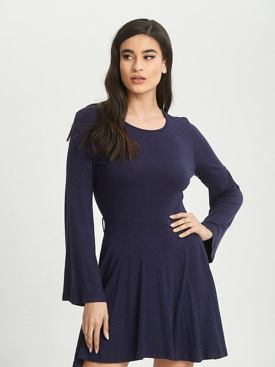 Lipsy London Mini Dress Knitted Blue