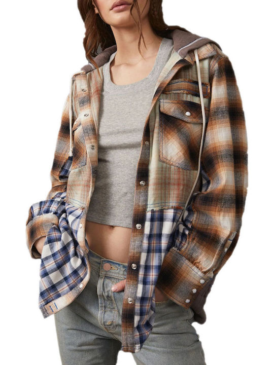 Free People Ridge Plaid Дамски ризи