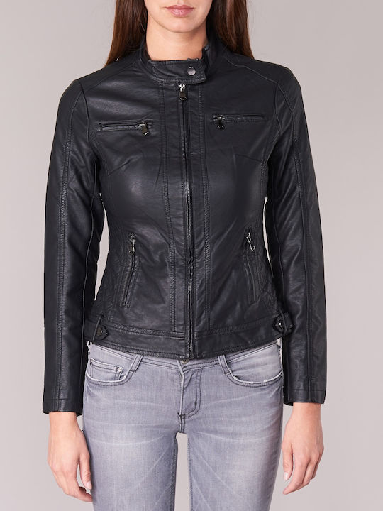 Moony Mood Puir Γυναικείο Biker Jacket Μαύρο