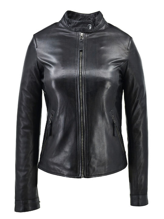 Damen Bikerjacke Schwarz