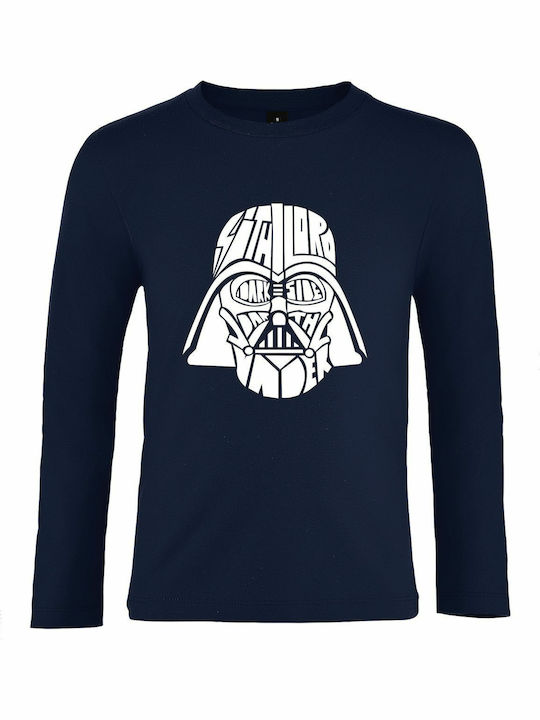 Kids Blouse Long Sleeve French Navy Star Wars"