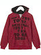 Kids Sweatshirt Cardigan Fleece with Hood Red