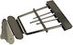Beatles Bass Tailpiece Nickel Bridge in Silver Color