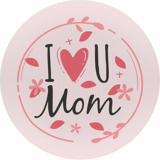 Koupakoupa I Love You Mom Mouse Pad (200mm) Ροζ KP_6964_MOUSEPAD-ROUND