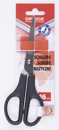 Office Products Scissors 16cm with Metallic Blade Black 1pcs