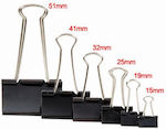 Metallic Clips 19mm Black 12pcs