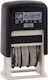 Shiny Self-Inking Date Stamp in Greek Language with Black Ink