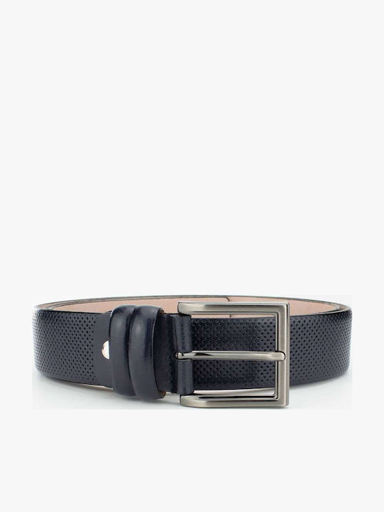 F864801 Men's Belt Leather Navy Blue
