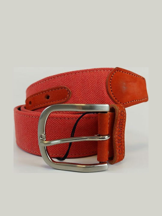 Men's Belt Leather Red