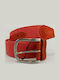 Men's Belt Leather Red