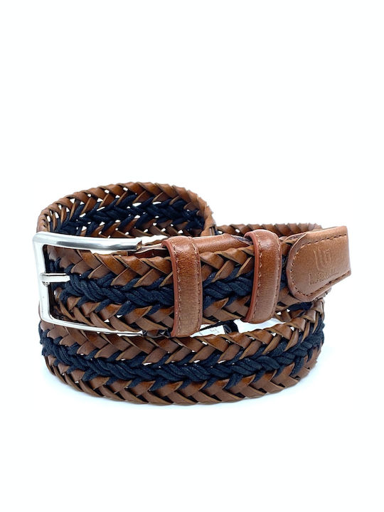 Men's Belt Knitted Tabac Brown