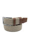 Elastic Men's Belt Leather Knitted Multicolored