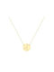 Necklace Zodiac Sign from Gold 9 K with Zircon