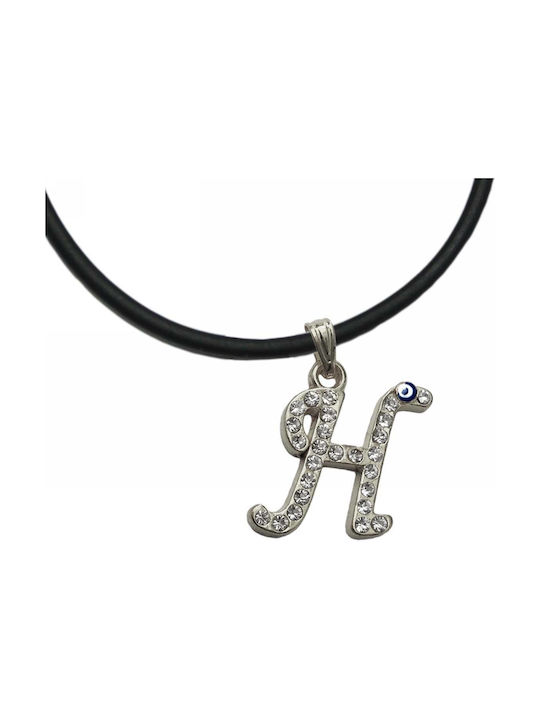 Necklace Monogram from Silver Black