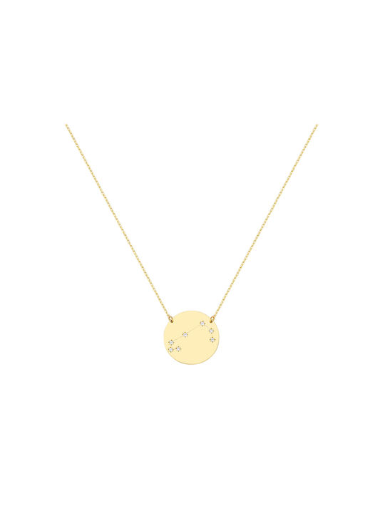 Necklace Zodiac Sign from Gold 9 K