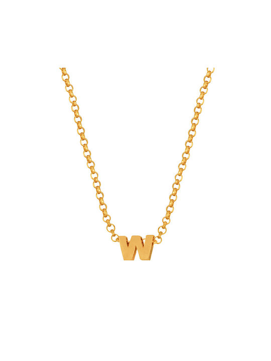 Necklace Monogram from Gold Plated Silver