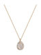 Necklace from Rose Gold 14K with Zircon