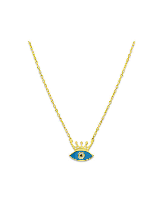 Necklace Eye from Gold Plated Silver