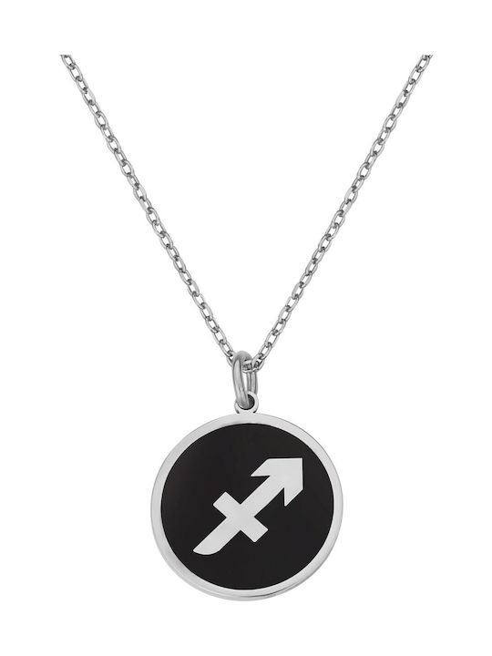 Necklace Zodiac Sign from Silver Black