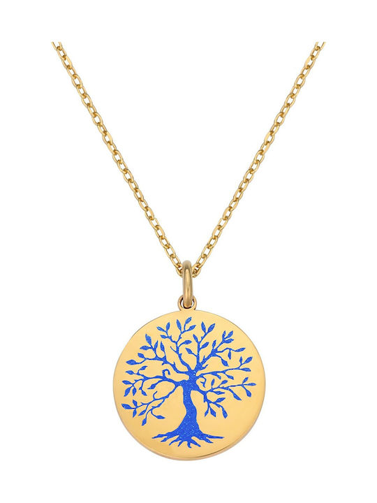 Necklace Tree from Gold Plated Silver