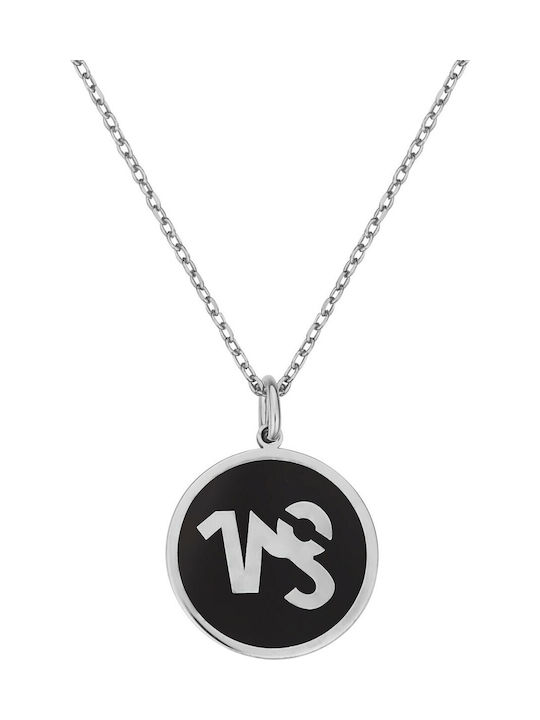 Necklace Zodiac Sign from Silver Black