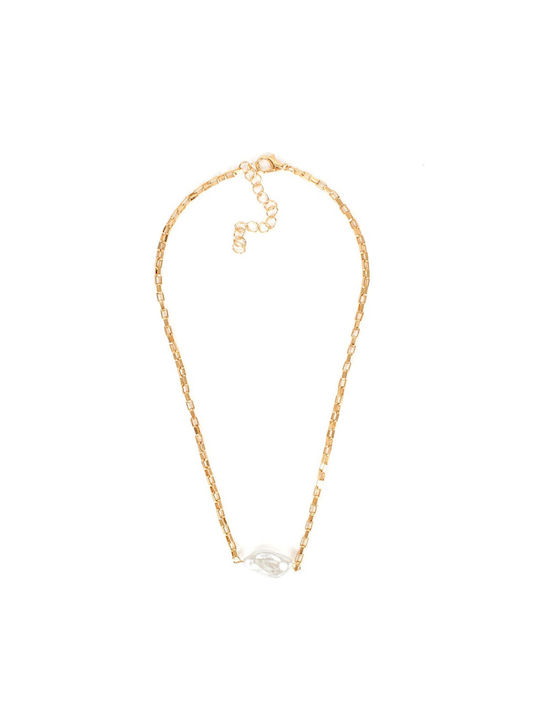 Necklace Gold Plated with Pearls