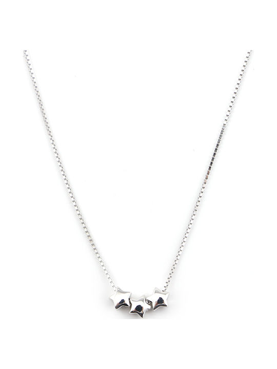 Charm mit Design Stern aus Silber
