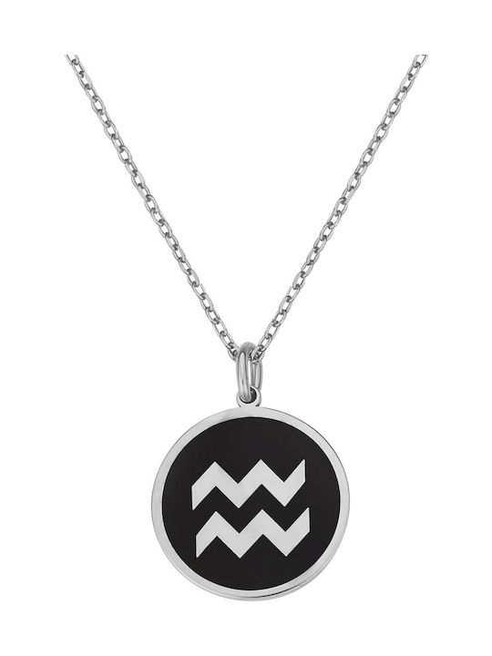 Necklace Zodiac Sign from Silver Black