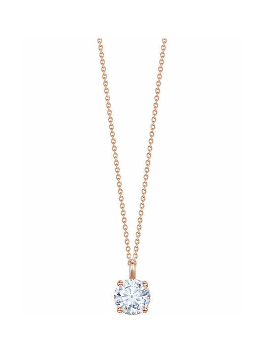 Petra Necklace with Rose Gold Plating with Zircon