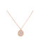 Necklace with Pink Gold Plating with Zircon