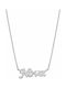 Necklace from White Gold 9 K