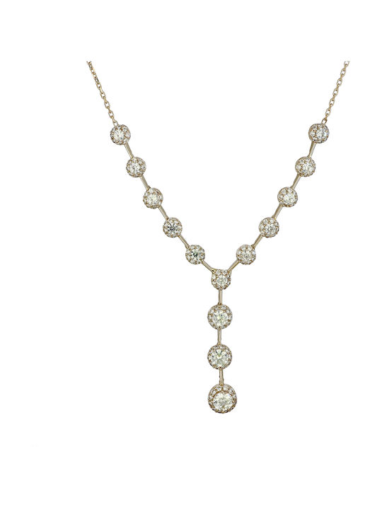 Necklace from Gold 14K with Zircon