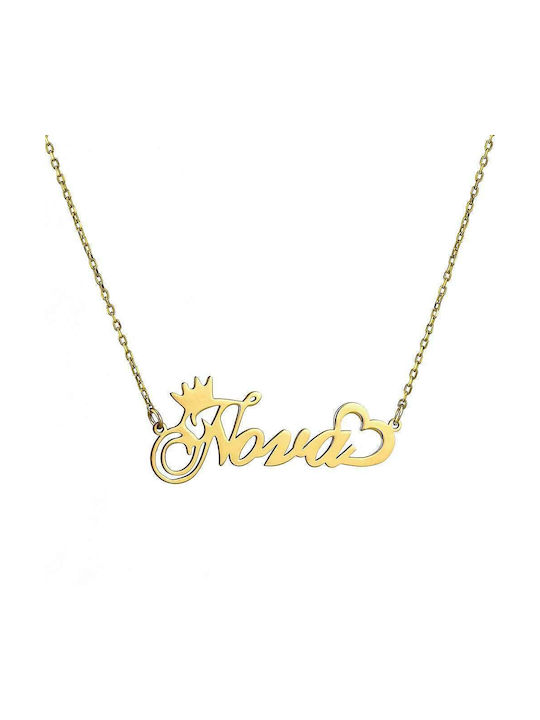 Goldsmith Necklace with design Tiara from Gold Plated Silver