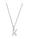 Necklace Monogram from Silver with Zircon