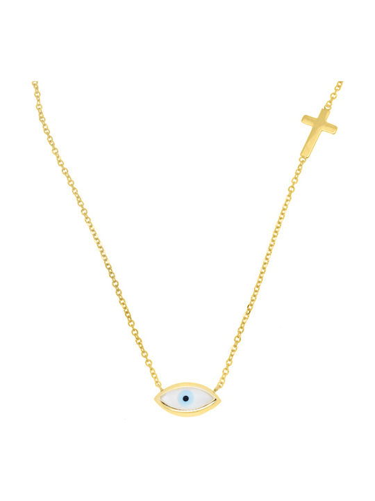 Halskette Auge aus Gold 14K