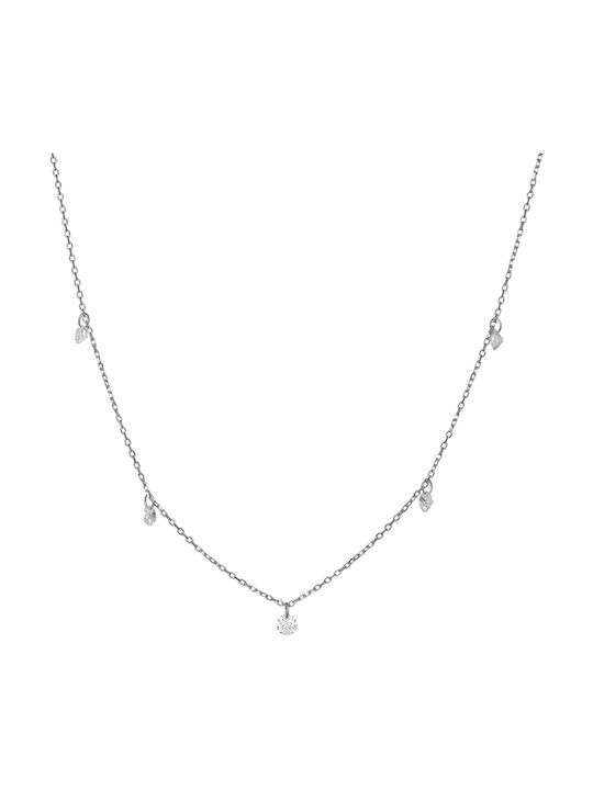 Necklace from Silver with Zircon