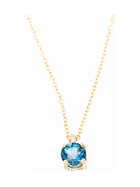 Blue London Necklace from Gold 14K