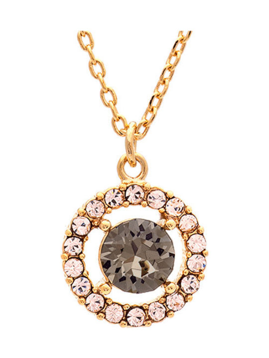 Necklace with Pink Gold Plating with Diamond