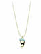 Exis Jewellery Колиета от Златно Сребърен Тюркоазен E5310GT