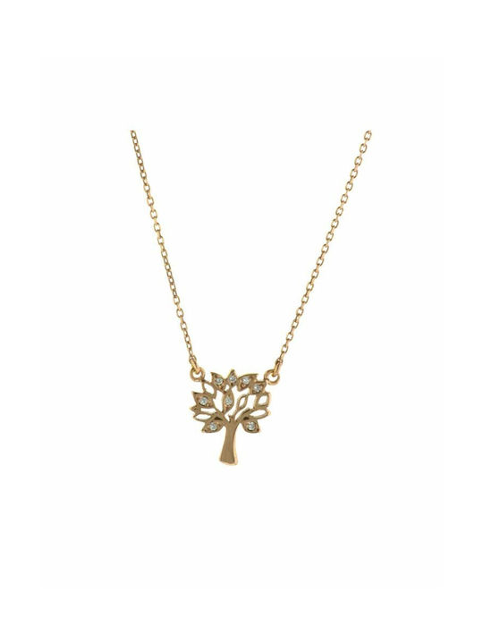 Paraxenies Halskette Baum aus Vergoldet Silber
