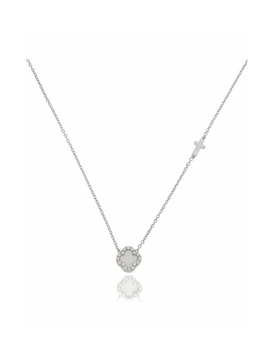 Paraxenies Necklace from White Gold 14K