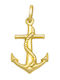 Savvas Design Charm Άγκυρα από Χρυσό 14Κ