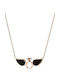 SOFI Gold Plated Steel Necklace Black