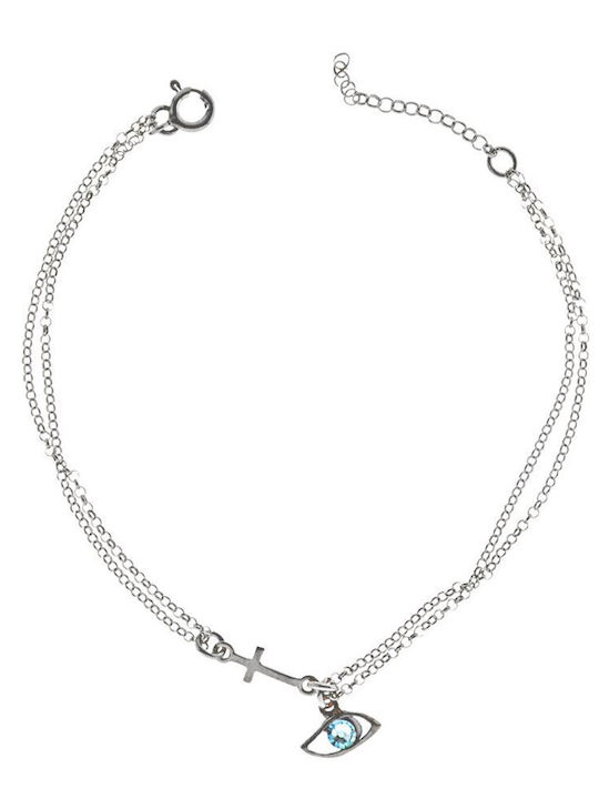 Exis Jewellery Bracelet Chain made of Silver Gold Plated with Zircon