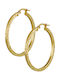 Earrings Hoops made of Gold 14K