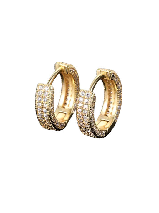 Circled Earrings Cercei Placat cu aur