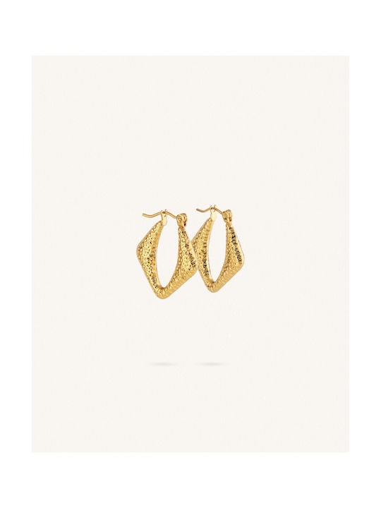 Earrings Hoops made of Steel Gold Plated