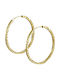 Earrings Hoops made of Gold 14K with Stones